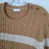 CHARTER CLUB,GOLD TAN,LARGE,SWEATER