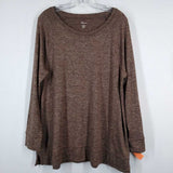 STYLE & CO,BROWN,LARGE,LONG SLEEVE TOP