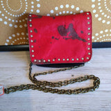 MAE & J,RED BROWN,5X6,LEATHER BELT W CHAIN