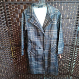 CHAOYICHUN,BROWN+,2,PLAID BUTTON COAT