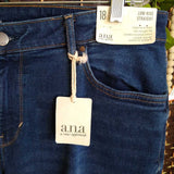 ANA,DARK BLUE,18W,LOW RISE STRAIGHT LEG JEANS