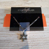 SILVER, SS SNOWFLAKE NECKLACE