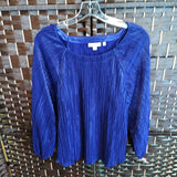 BLUE,2,LONG SLEEVE TOP