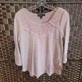 PINK,LARGE,LACE DETAIL TOP