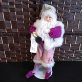 WHITE+,17 IN,PORCELAIN SANTA