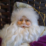 WHITE+,17 IN,PORCELAIN SANTA