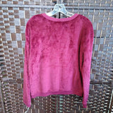 BURGUNDY,MEDIUM,FLEECE TOP