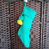 GREEN+, KNIT POM POM STOCKING