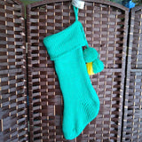 GREEN+, KNIT POM POM STOCKING