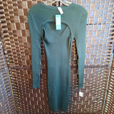 BLOOMING JELLY,ARMY GREEN,XL,SWEATER DRESS