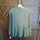 OLIVE GREEN,MEDIUM,PEASANT TOP