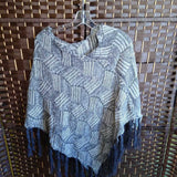 NN,GREY WHITE,OS,PONCHO