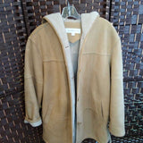 TAN+,L,SUEDE BUTTON COAT