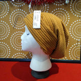 GOLD, SLOUCHY BEANIE