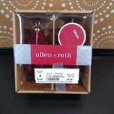 RED,2 PC,BOXED GLASS ORNAMENTS