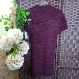WINE,MEDIUM,KNIT BUTTONS COLLAR