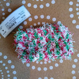 HAND CRAFTED,RED GREEN WHITE,5X3",DISH SPONGE