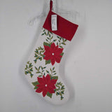 WHITE+, POINSETTIA STOCKING