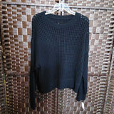 BLACK,LARGE,LONG SLEEVE SWEATER