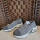 GRAY,LARGE,SLIP ON SHOES