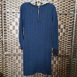 BLUE/BLACK,SMALL,SWEATER DRESS