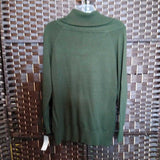 OLIVE,MEDIUM,COWL NECK SWEATER