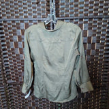 TAN,XS,BUTTON BLOUSE FRONT POCKETS