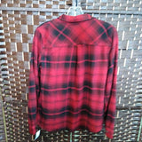 MAURICES,RED/BL,SMALL,PLAID SHIRT