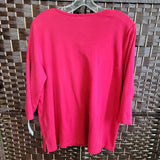 RED,XL,EMBROIDERED TOP