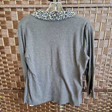 GRAY+,MEDIUM,LONG SLEEVE TOP