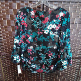 BLACK+,M,FLORAL BLOUSE