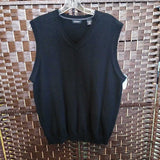 VAN HEUSEN,BLACK,LARGE,SWEATER VEST