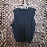 VAN HEUSEN,BLACK,LARGE,SWEATER VEST