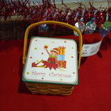 PAT OLSON,TAN+,SMALL,MERRY CHRISTMAS BASKET