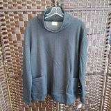 GRAY,XL,LONG SLEEVE TOP W/POCKETS