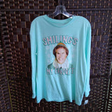 ELF,TEAL+,2X,SMILING'S MY FAVORITE LONG SLEEVE