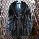 MONTEREY FASHIONS,BLACK,14,FAUX FUR COAT