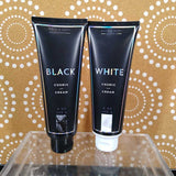 BLACK,2 PC,2 WHITE & BLACK LOTIONS