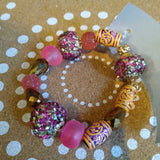 BEADED,PINKS, ELASTIC