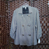 BL/WH,20W,HOUNDSTOOTH PRINT JACKET