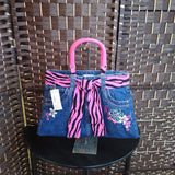 LA BELLA MODA,BLUE,11X15,ZEBRA HOT PINK