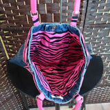 LA BELLA MODA,BLUE,11X15,ZEBRA HOT PINK