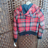 RED BLACK,MEDIUM 12,PLAID PEACOAT