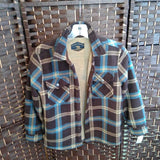 FREEDOM FOUNDARY,BROWNS,MED 10,PLAID FLEECE