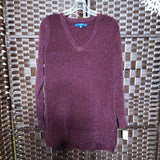 APT 9,WINE,SMALL,V NECK SWEATER