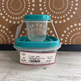 RUBBER MAID,TEAL,2 PC,4 PC LID & CONTAINER