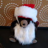 SANTA PET,RED WHITE,2 PC,HAT BEARD