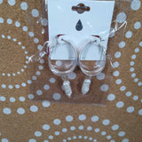 SIL/PEARL, HOOP EARRINGS