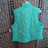 GREEN,XL,QUILTED VEST