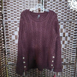 BURGUNDY,MEDIUM,SWEATER